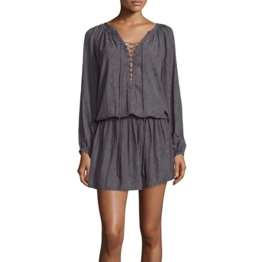 Ramy Brook Black and Grey Print Dress